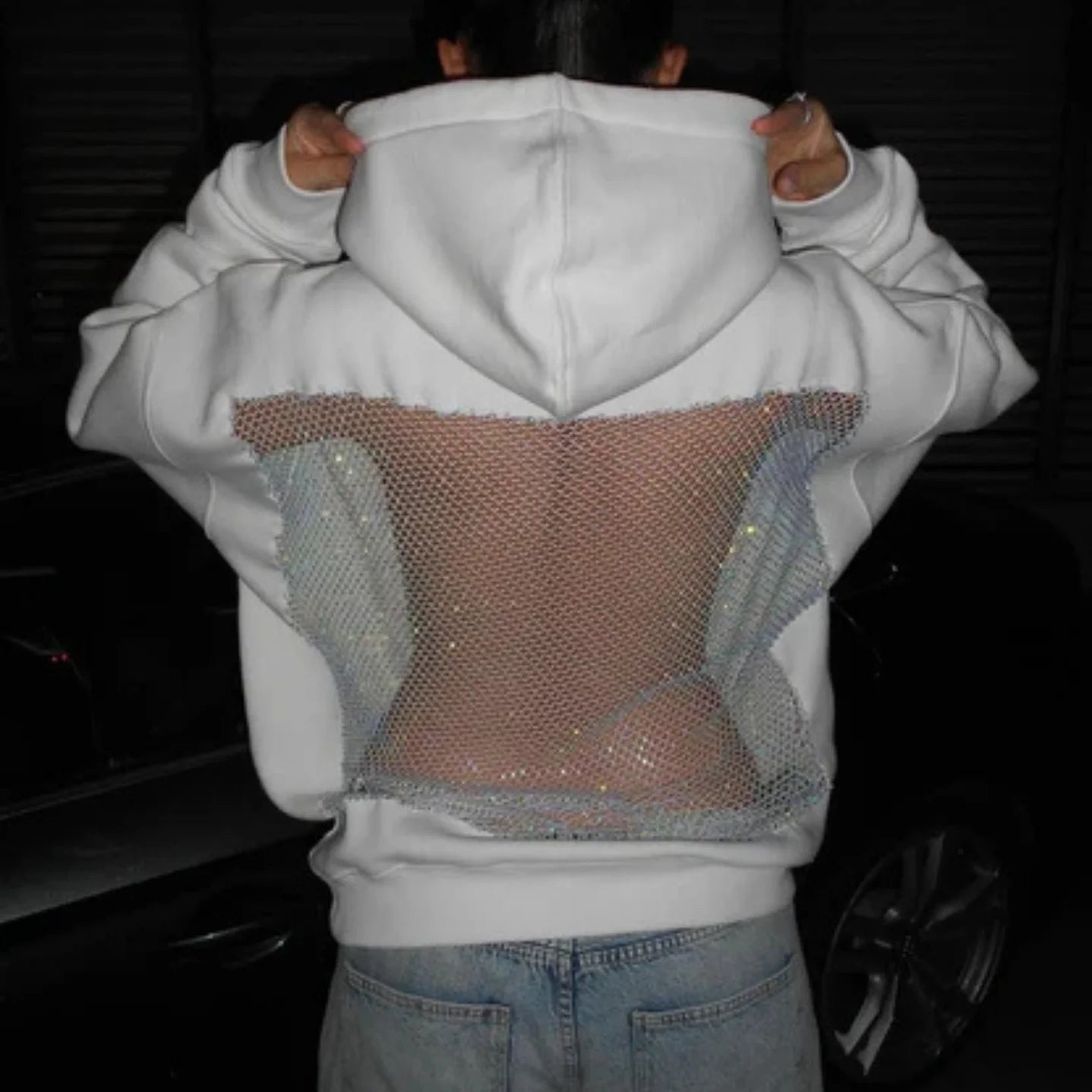 Crystal Mesh Hoodie – Made to Shine